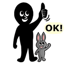 Mr.Shadow and black bunny sticker #14514091