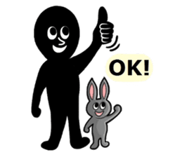 Mr.Shadow and black bunny sticker #14514091