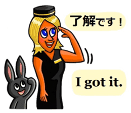 Mr.Shadow and black bunny sticker #14514119