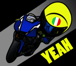 RACE FAN! BIKE! RACE! I LIKE motorcycle! sticker #14514217