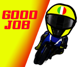 RACE FAN! BIKE! RACE! I LIKE motorcycle! sticker #14514238