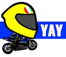 RACE FAN! BIKE! RACE! I LIKE motorcycle! sticker #14514247