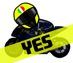 RACE FAN! BIKE! RACE! I LIKE motorcycle! sticker #14514249