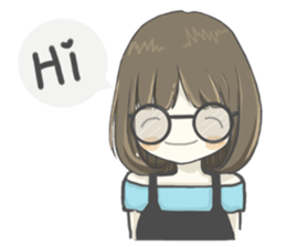 crazy shy girl sticker #14514595