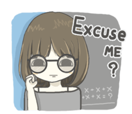 crazy shy girl sticker #14514609