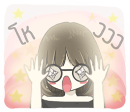 crazy shy girl sticker #14514615