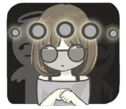 crazy shy girl sticker #14514627