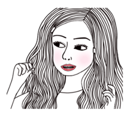 Bored man &woman sticker #14514726