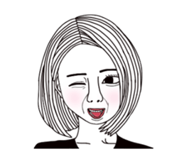 Bored man &woman sticker #14514728