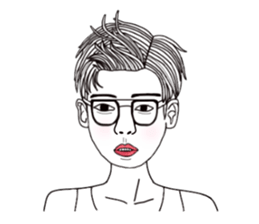 Bored man &woman sticker #14514735