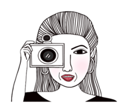 Bored man &woman sticker #14514737