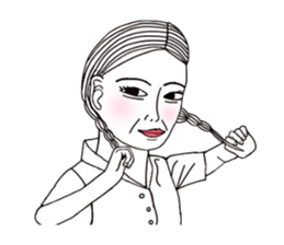 Bored man &woman sticker #14514739