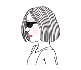 Bored man &woman sticker #14514740