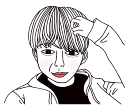 Bored man &woman sticker #14514741