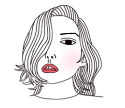 Bored man &woman sticker #14514742