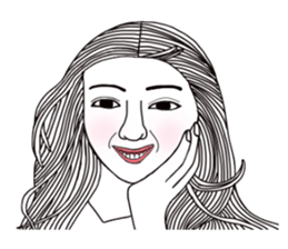 Bored man &woman sticker #14514743