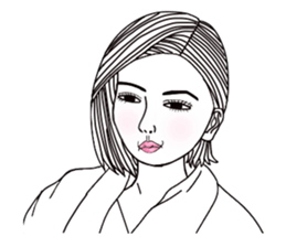 Bored man &woman sticker #14514746