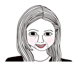 Bored man &woman sticker #14514749