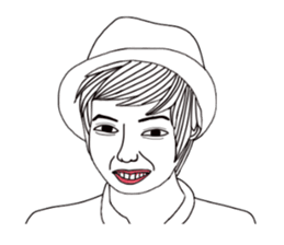 Bored man &woman sticker #14514750