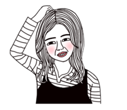 Bored man &woman sticker #14514751