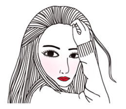 Bored man &woman sticker #14514753