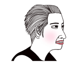 Bored man &woman sticker #14514755