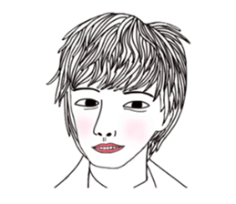 Bored man &woman sticker #14514758