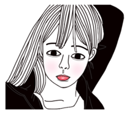 Bored man &woman sticker #14514759