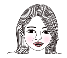 Bored man &woman sticker #14514761