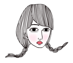 Bored man &woman sticker #14514763