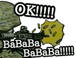 military sticker TRIGGER HAPPY sticker #14515112