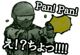 military sticker TRIGGER HAPPY sticker #14515137