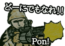 military sticker TRIGGER HAPPY sticker #14515143