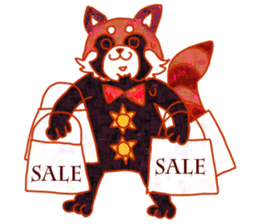 Cute animals with strong greed sticker #14516770
