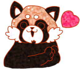Cute animals with strong greed sticker #14516786