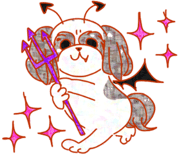 Cute animals with strong greed sticker #14516787