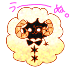 Cute animals with strong greed sticker #14516795