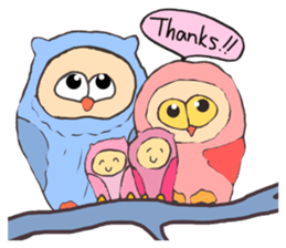 Kura's owls sticker #14517525