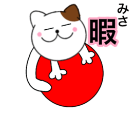 Names cat misa sticker #14517722