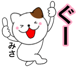 Names cat misa sticker #14517723