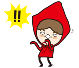 Funny of little red riding hood-2 sticker #14517776