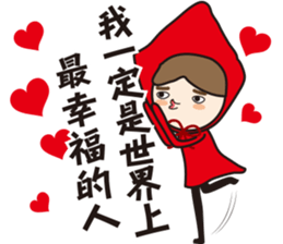 Funny of little red riding hood-2 sticker #14517783