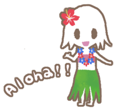 a hula girl sticker sticker #14518214