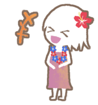 a hula girl sticker sticker #14518220