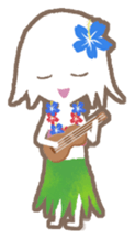 a hula girl sticker sticker #14518224