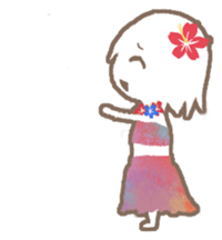 a hula girl sticker sticker #14518233