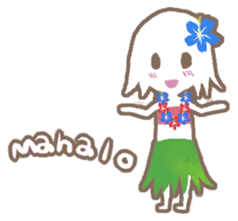 a hula girl sticker sticker #14518234