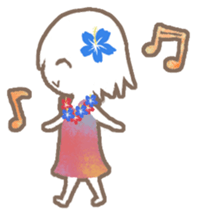 a hula girl sticker sticker #14518239