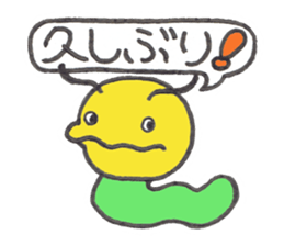 Caterpillar Gorotan and Snail Kururu sticker #14519574