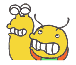 Caterpillar Gorotan and Snail Kururu sticker #14519581